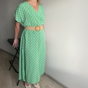Ilga suknelė su žirneliais