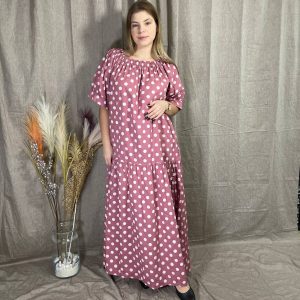Laisva medvilninė suknelė