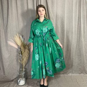 Medvilninė suknelė su diržu