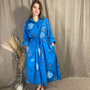Medvilninė suknelė su diržu