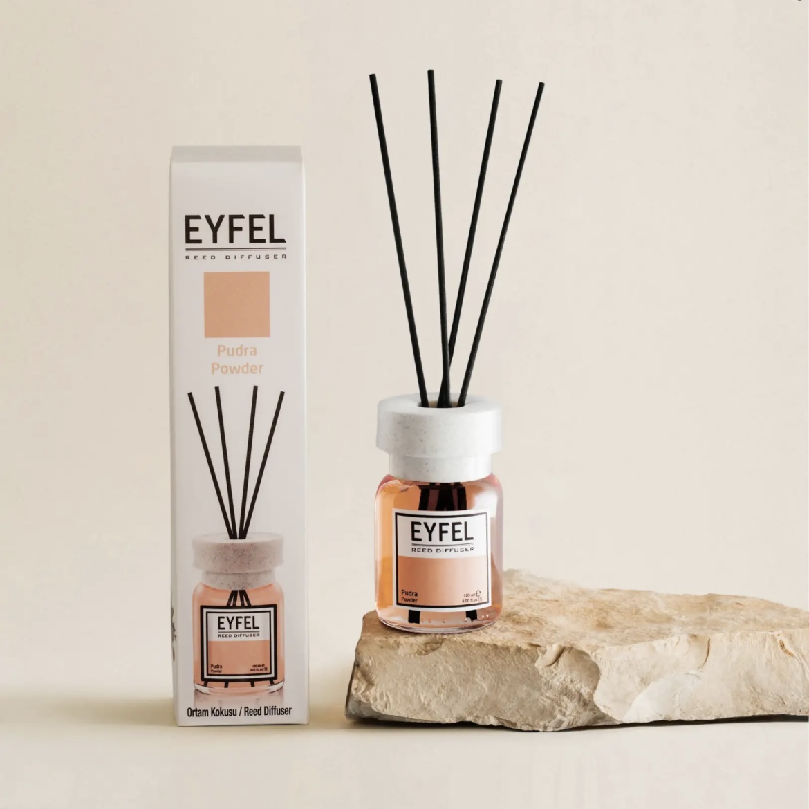 Namų kvapas su lazdelėmis Eyfel Pudra, 120 ml