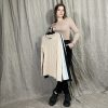 Elegantiška palaidinė ilgomis rankovėmis Smėlio spalvos