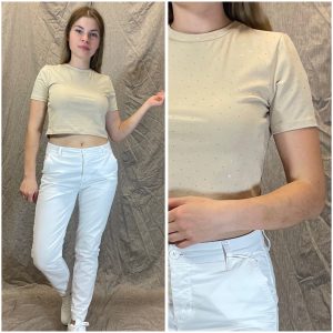 Marškinėliai Shine smėlio