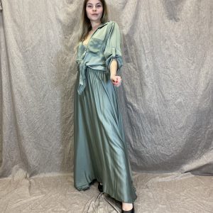 Sijonas šilko elegancija chaki