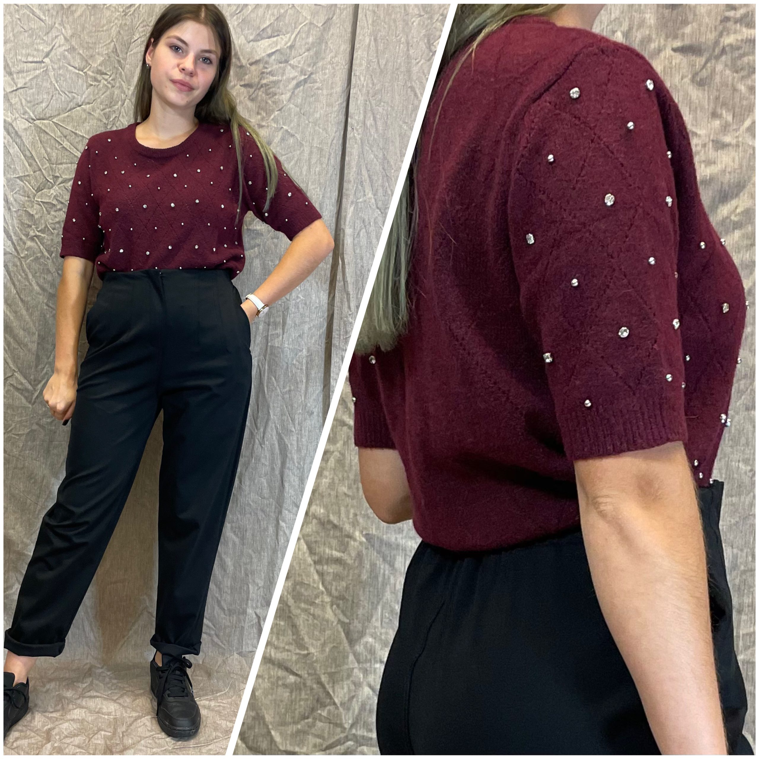 Megztinis Oly bordo