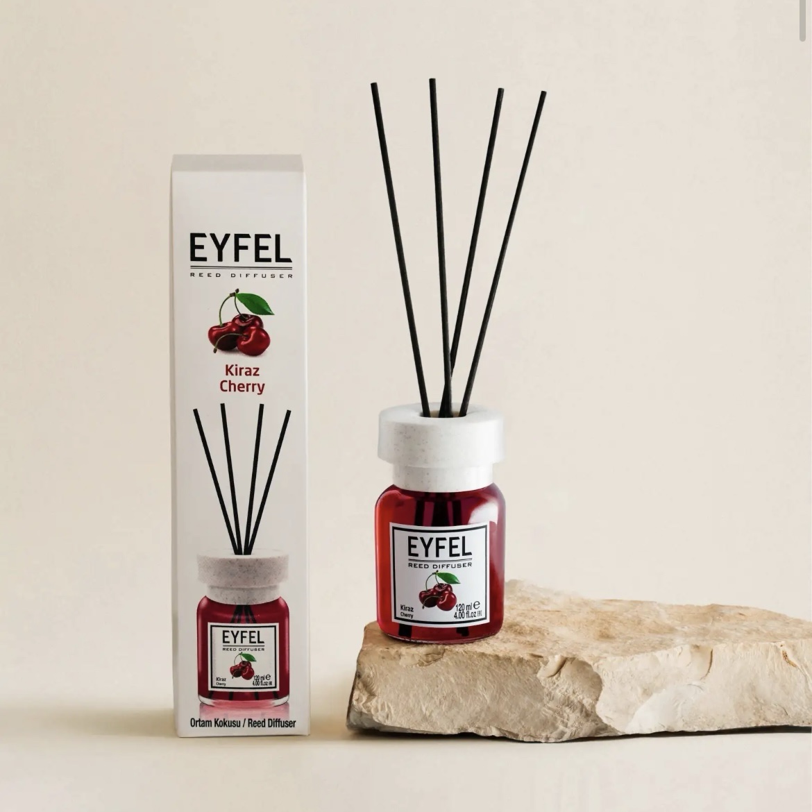 Namų kvapas su lazdelėmis Eyfel vyšnia, 120ml