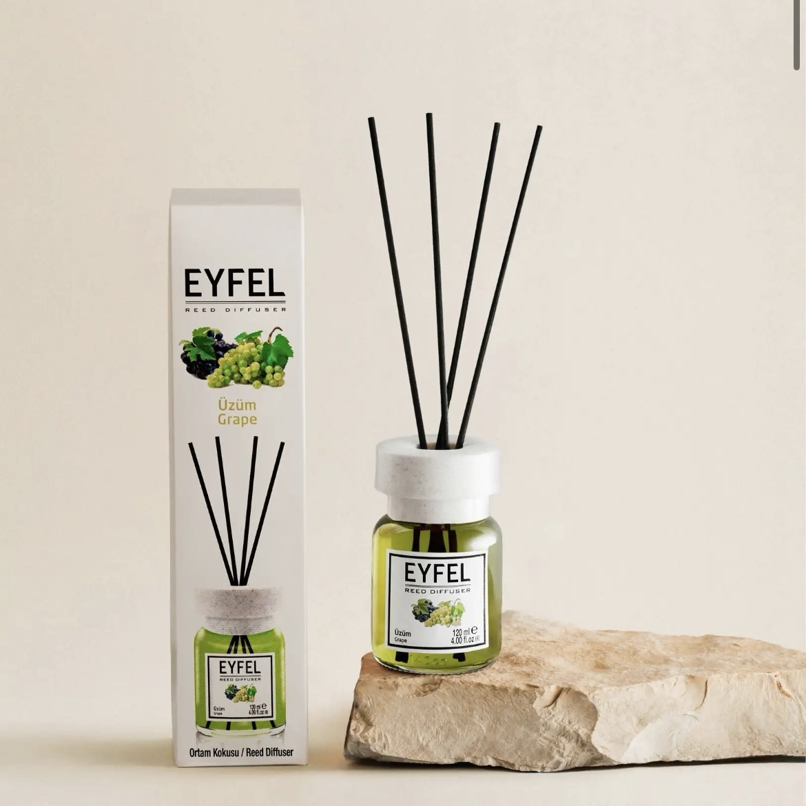 Namų kvapas su lazdelėmis Eyfel vynuogės, 120ml