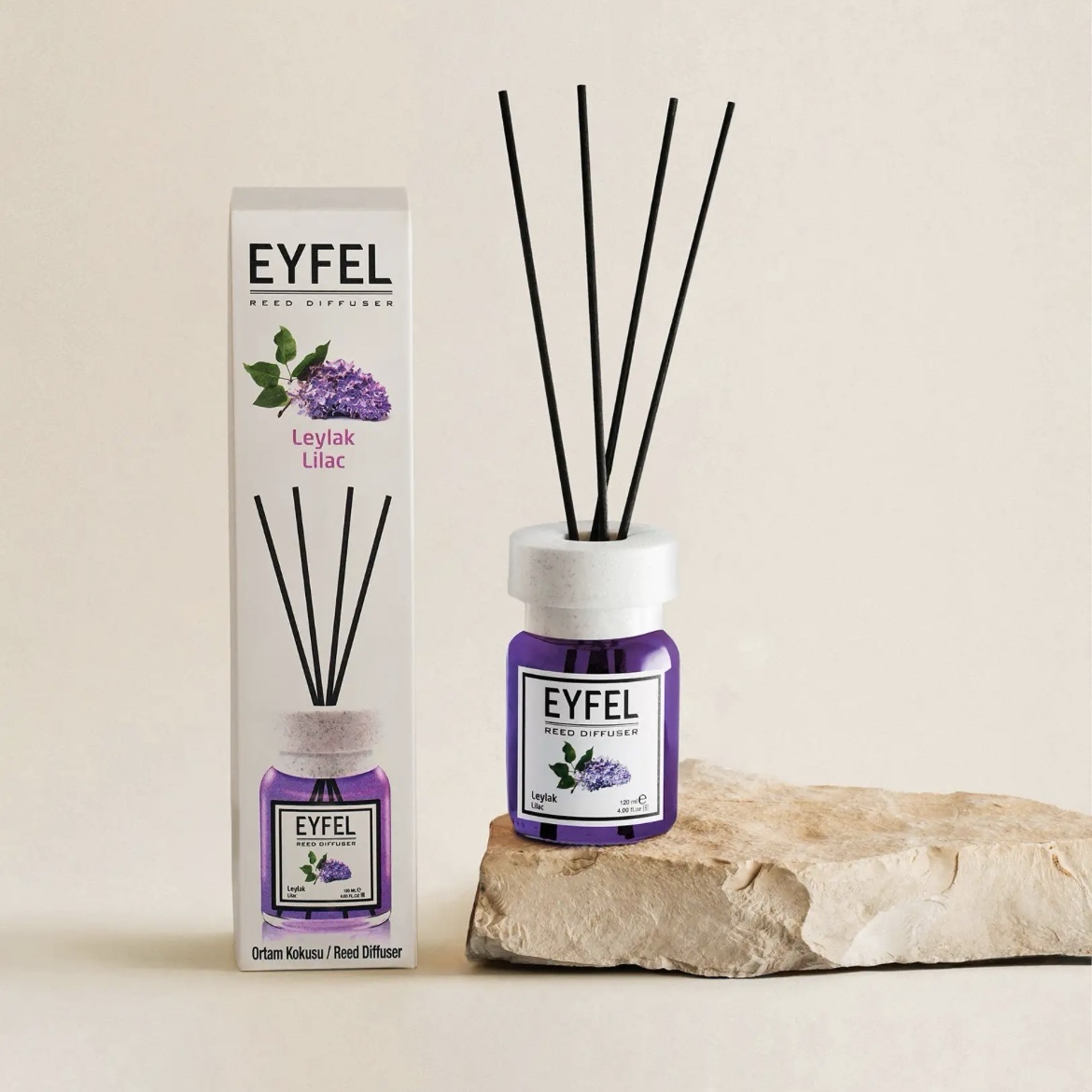 Namų kvapas su lazdelėmis Eyfel Alyva, 120 ml