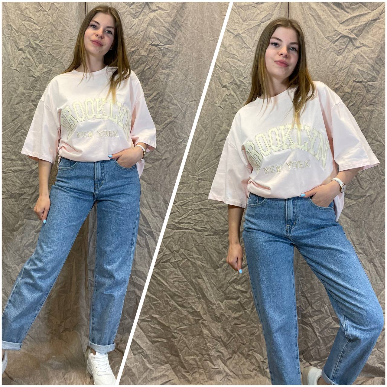 Brooklyn oversized marškinėliai