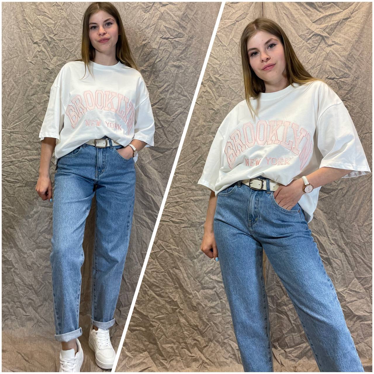 Brooklyn oversized marškinėliai