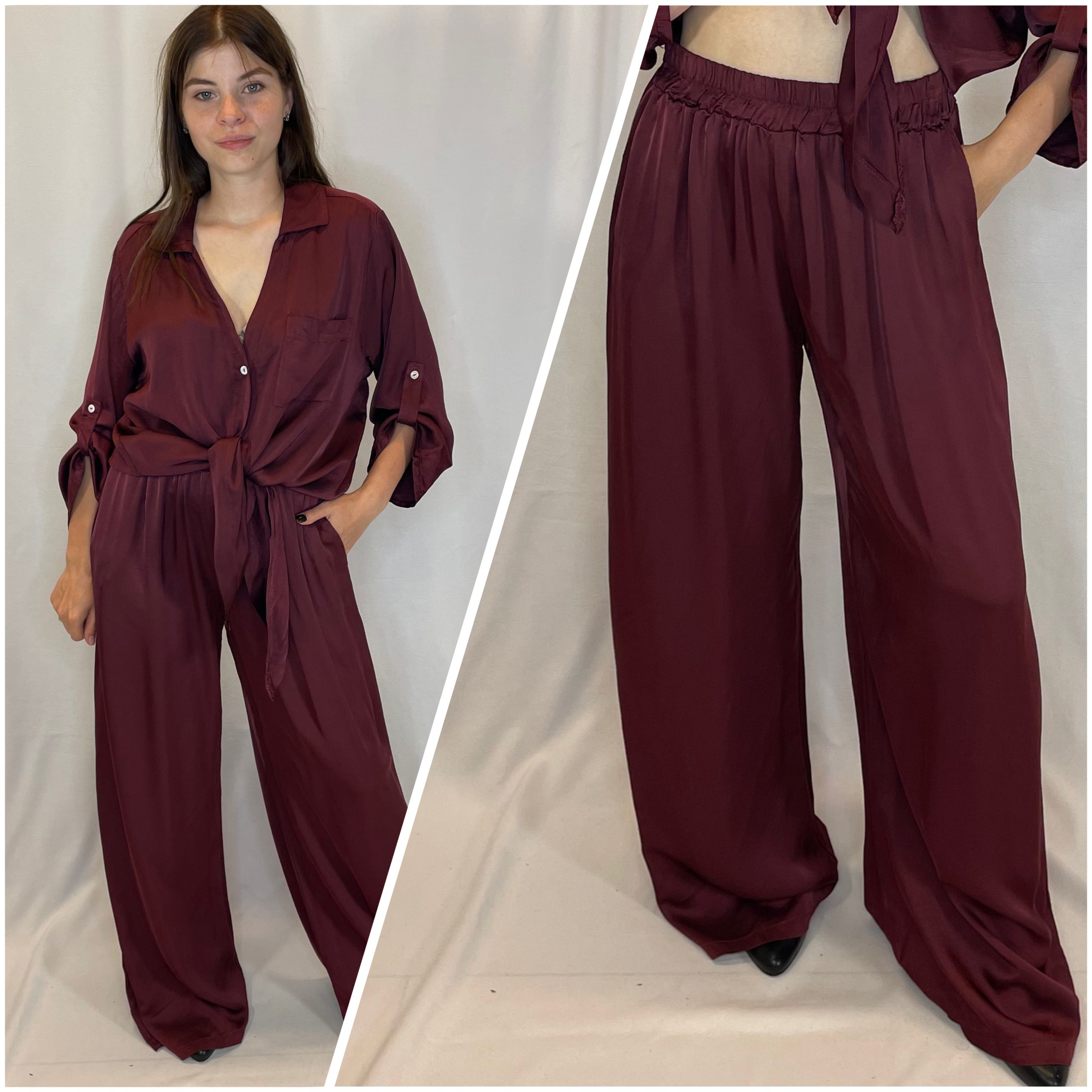 „Satin Night“ plačios kelnės