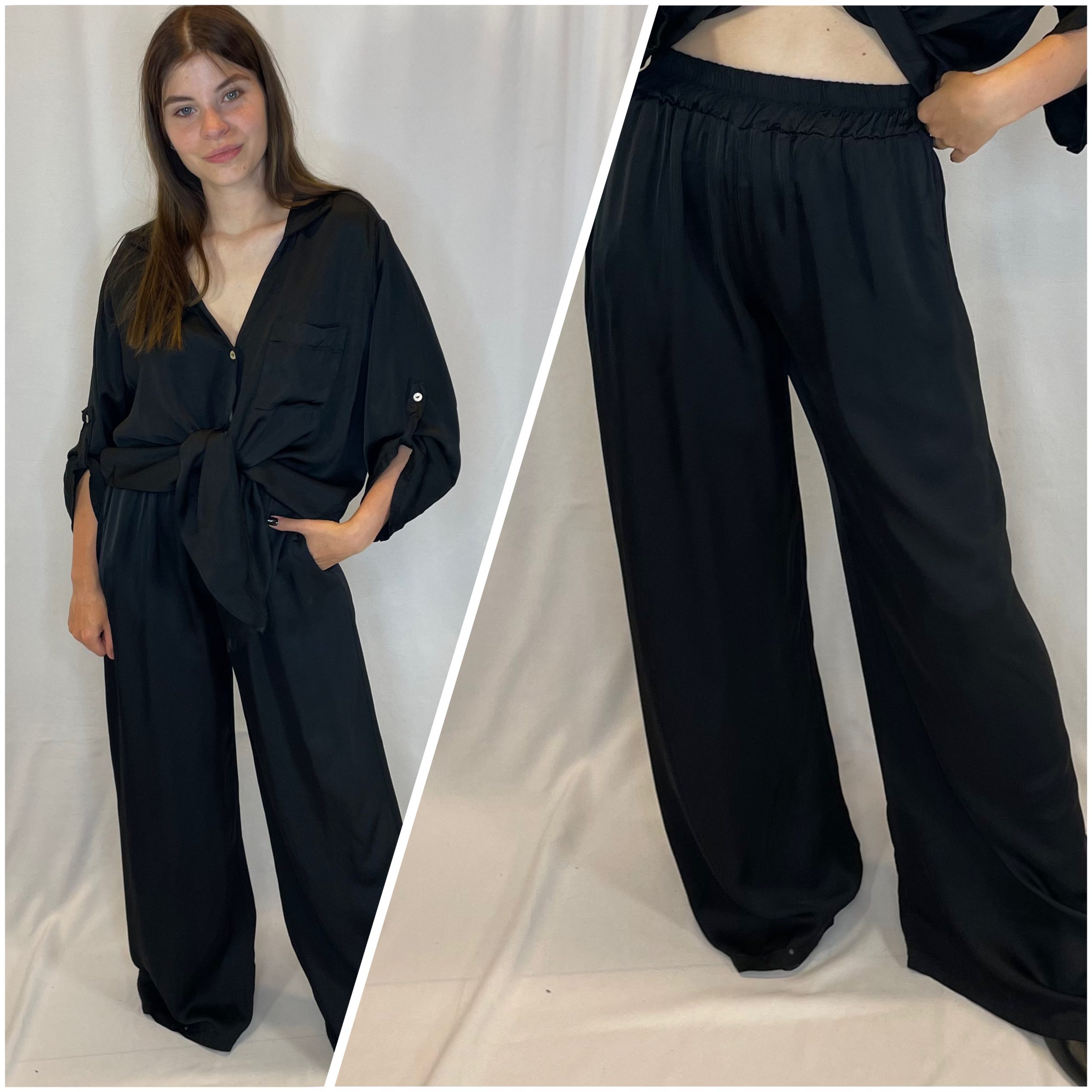 „Satin Night“ plačios kelnės